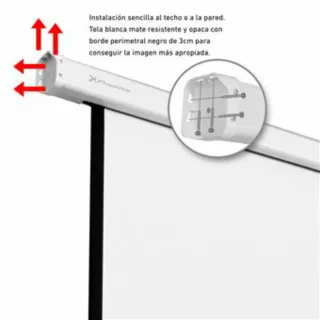 Pantalla 2x2m con mando a distancia