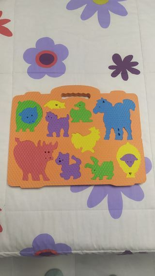 4 Puzles Infantiles Grandes 39x30cm gomaespuma