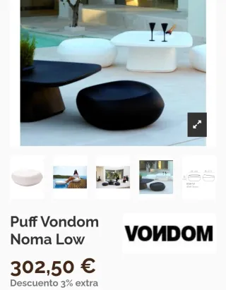 Mesa y Sillas Jardín Vondom Noma