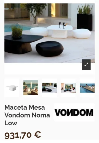 Mesa y Sillas Jardín Vondom Noma