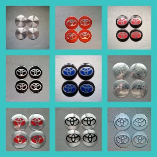 Pegatinas 56mm tapabuje centro rueda Toyota Tesla