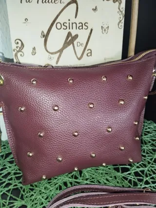 Bolso Piel Buedeos Tachuelas The Genuine leather