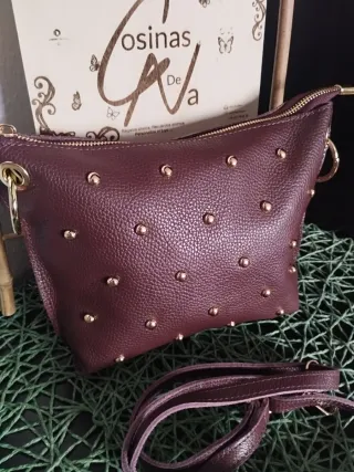 Bolso Piel Buedeos Tachuelas The Genuine leather