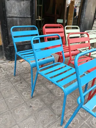 Sillas metálicas de exterior