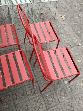 Sillas metálicas de exterior