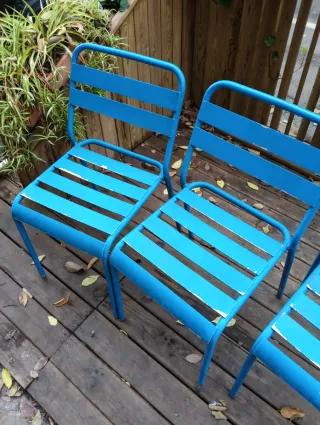 Sillas metálicas de exterior