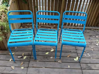 Sillas metálicas de exterior