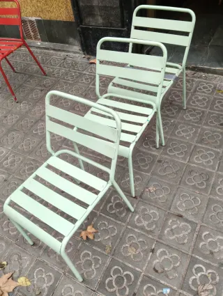 Sillas metálicas de exterior