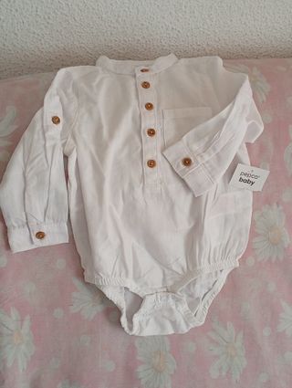 Conjunto bebé 3 piezas blanco y azul " Se vende "