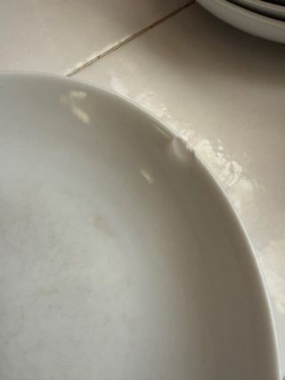 Vajilla porcelana blanca