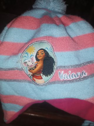 Gorro Disney rayas azul y rosa