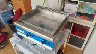 Plancha Gas Profesional Cromo Duro 2 Fuegos