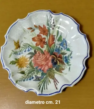 Coppia piatti vintage decoro floreale