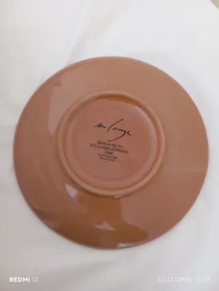 Piatto vintage ceramica decorato Williams Sonoma