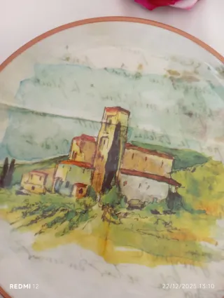 Piatto vintage ceramica decorato Williams Sonoma