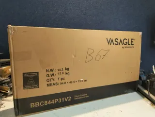 Armario Esquinero VASAGLE Blanco Nube 60×33,6×80cm