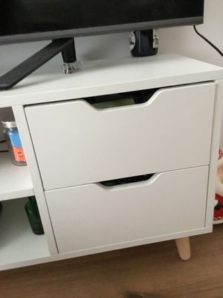 Mobile TV bianco in legno