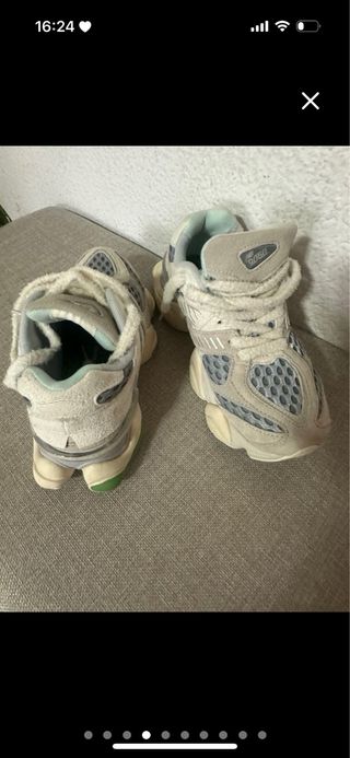 New Balance 9070 Beige reflectantes 37 pequeño