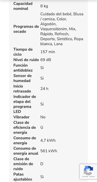 Secadora Candy CSEC8LFS Smart