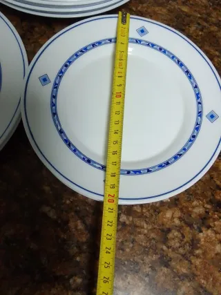 Vajilla azul y blanco