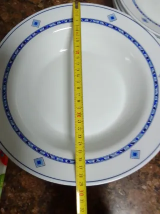 Vajilla azul y blanco