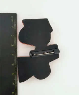 Spilla  Donna con Cappello Rosso - Stile Vintage