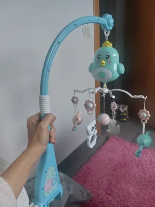Móvil Cuna Bebé Pájaro Azul