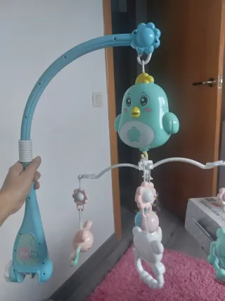 Móvil Cuna Bebé Pájaro Azul