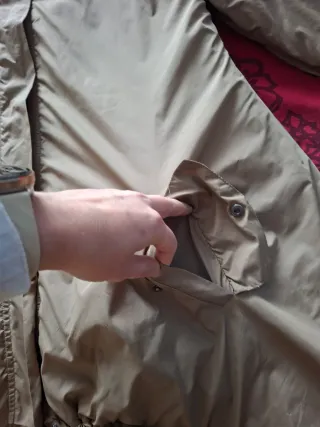 Casaco/Parka reversível castanho e rosa tam M