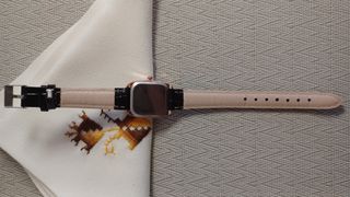 Reloj oro rosa strass correa negra mujer/niña