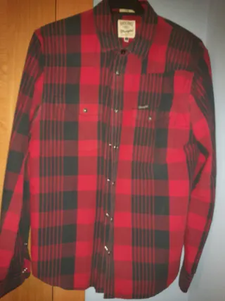 Camisa Wrangler cuadros roja y negra Talla L