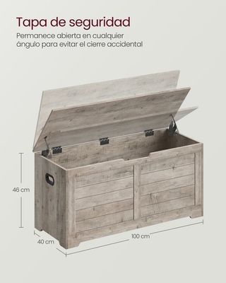 VASAGLE Puff Almacenaje, Banco Almacenaje