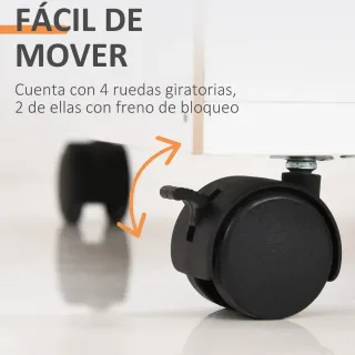 Cajonera Oficina Blanca con Cerradura