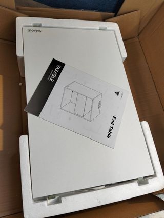 VASAGLE Mesita de noche Montaje sin Herramientas