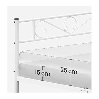 Estructura Cama doble metal blanca VASAGLE 140x190