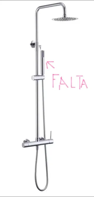 Ducha termostática cromada