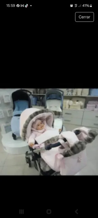 Saco, bolso y manoplas Uzturre bebé