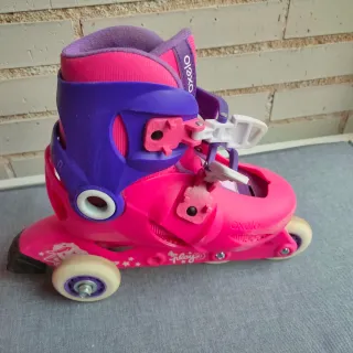 Patines en línea adaptables rosa Talla 28-30