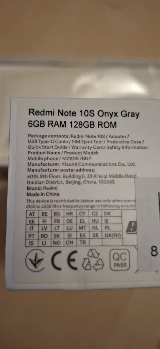 Xiaomi Redmi Note 10S 128GB - 11Gb RAM