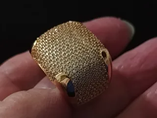 Anello Grande Argento Rosé