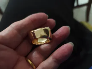 Anello Grande Argento Rosé