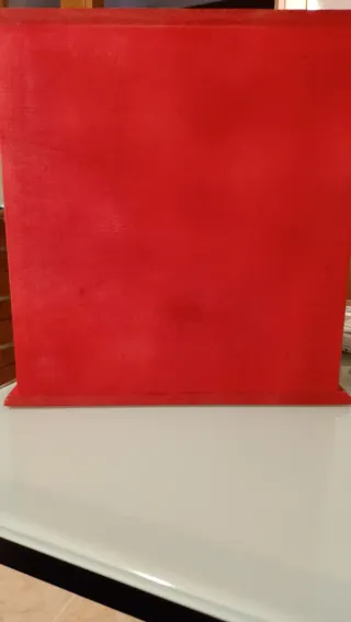 Calendario Adviento Madera Rojo Beige