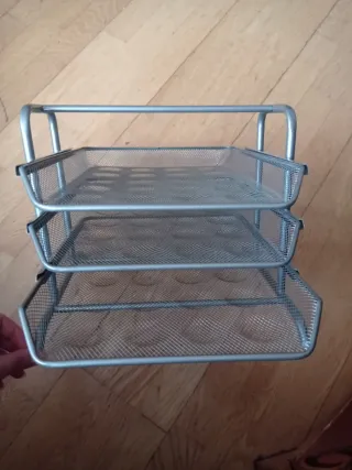 Organizador de escritorio metálico 3 niveles