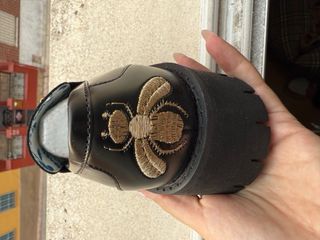 Mocasines Gucci Negro Hebilla Dorada