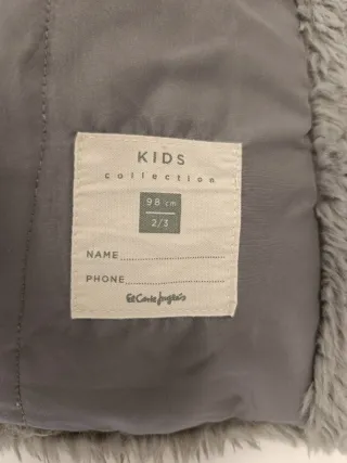 Abrigo KIDS collection gris peluche 2 o 3