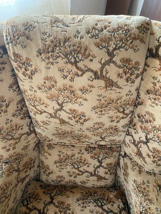 Sillón tapizado estampado