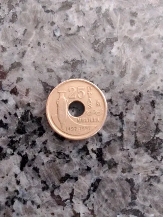 25 Pesetas Melilla 1497-1997