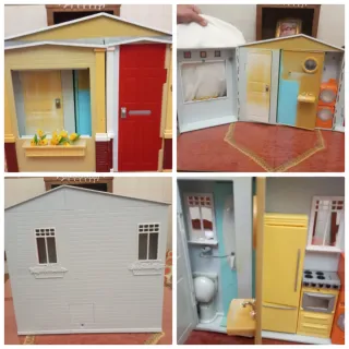 Casa de juguete con cocina y baño