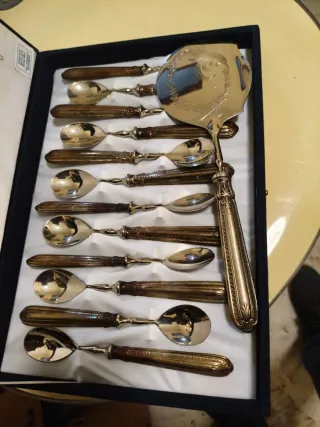 Cucchiaini con manico in laminato d'argento