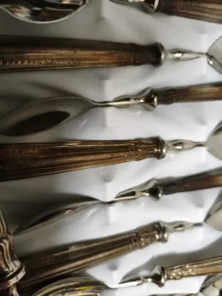 Cucchiaini con manico in laminato d'argento